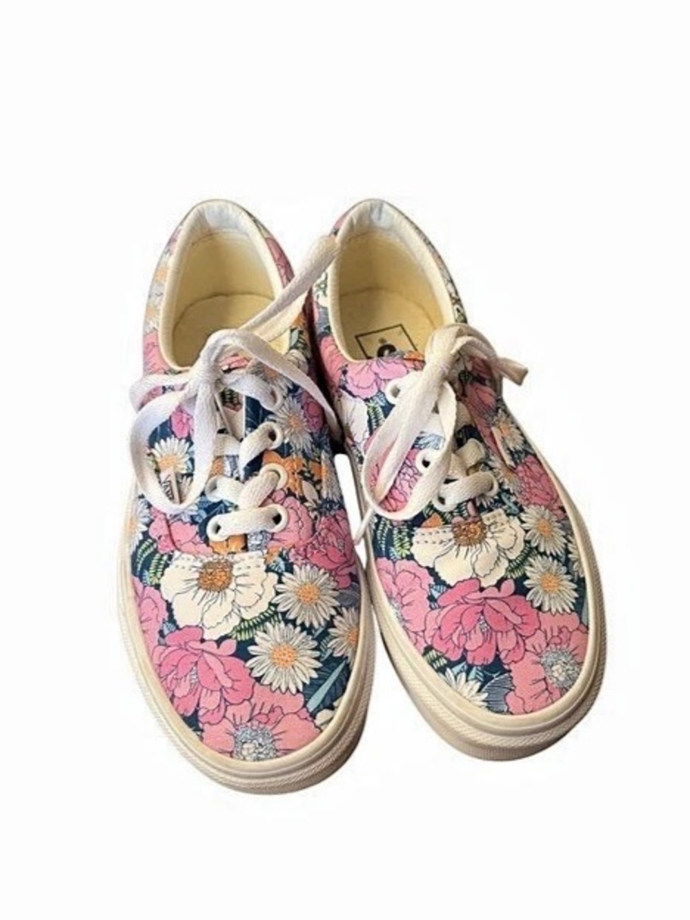 Vans Era Retro Floral Sneakers Pink & Blue-Size 5.5